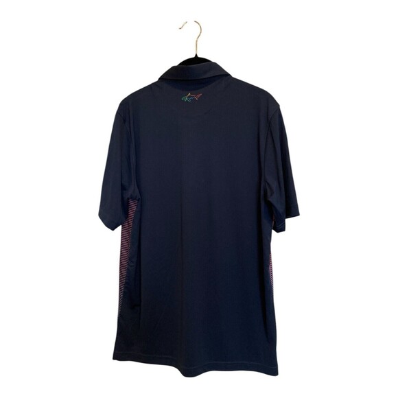 Mens Small Greg Norman Golf Polo Shirt Ombre Stripe Moisture Wicking UPF 30+ New - Picture 2 of 2